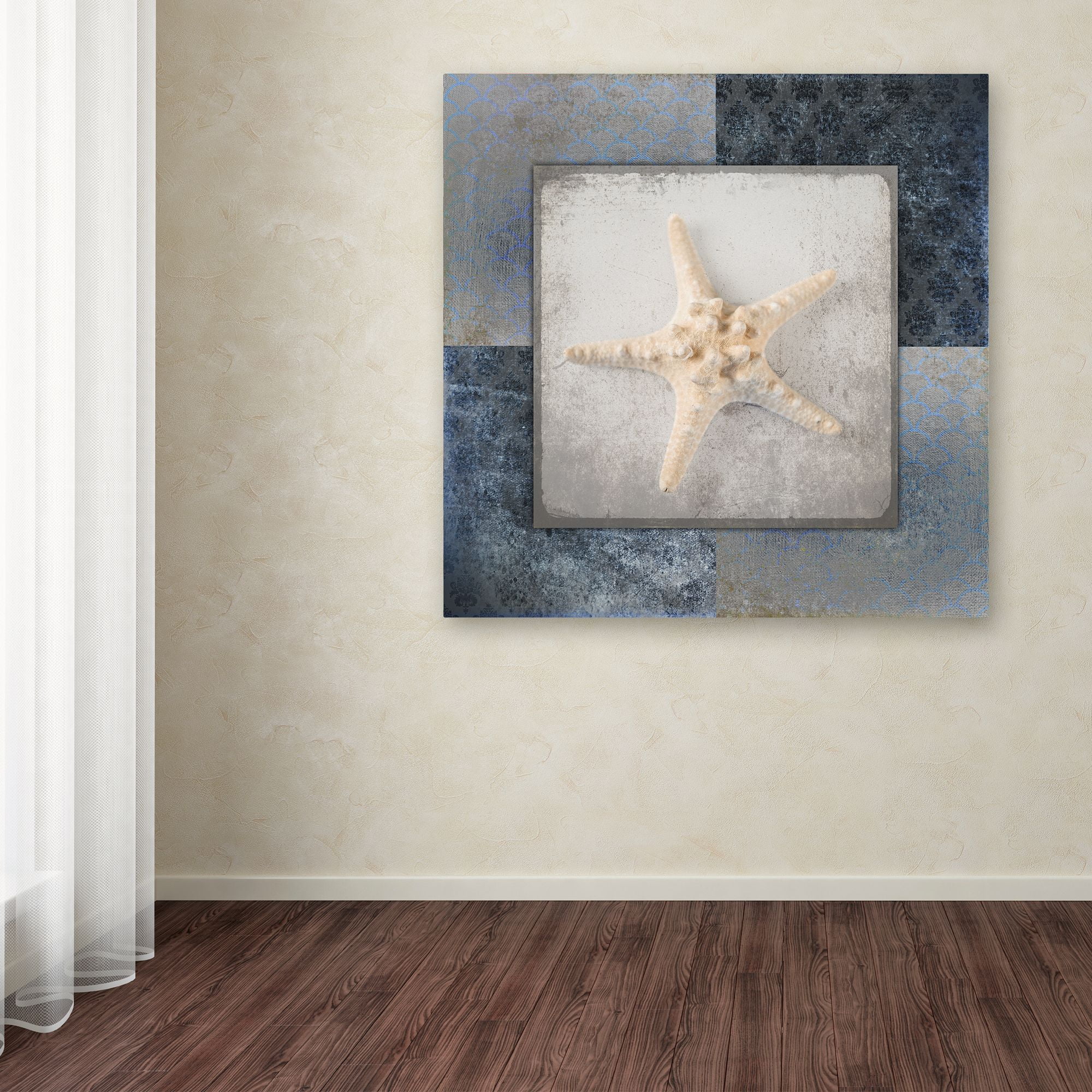 Trademark Fine Art 'Blue Star Fish 3' Canvas Art by LightBoxJournal