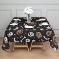 thumbnail image 3 of Vintage Halloween Pattern Square Tablecloth,Waterproof Square Table Cover,Wipeable Spillproof Washable Table Cover for Home Kitchen Party Decor 52"x52"(132x132cm), 3 of 6