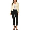 thumbnail image 2 of Allegra K Women's Elegant Open Front Cardigan Jacket Work Office Cropped Blazer, 2 of 6