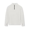 thumbnail image 3 of Men's Fitness Tops Elasticity Slim Fit Quarter Zip Long Sleeved Tops White XS, 3 of 9