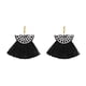 thumbnail image 1 of Pendientes simples de moda para mujer, pendientes elegantes con borlas Vintage, joyería (negro), 1 of 3
