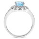 thumbnail image 2 of 1.60 ct. t.w. Blue Topaz and White Topaz Ring in Sterling Silver QJ Model, 2 of 2