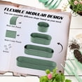 thumbnail image 4 of 6.4' x 2' x 1' Metal Raised Garden Bed Kit, Galvanized Steel Planter Box with Protective Edging, Green, 4 of 11