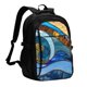 thumbnail image 1 of Easygdp Stained Glass Ocean Wave Mochila para Laptop de Viaje con Puerto USB, Mochila para Laptop con Puerto de Carga USB para Mujeres y Hombres, 1 of 7