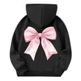thumbnail image 5 of LTTVQM Girl Hoodies Long Sleeve Preppy Bows Print Hooded Sweatshirts Fall Winter Loose Comfort Shirts with Pocket Black 3-14 Years, 5 of 6