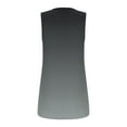 thumbnail image 3 of safuny Summer Women's Trendy Flowy Flowy Tunic Tank Top Gradient Cami Top Sleeveless Vest Square Neck Top Elegant Pleated Clothing Fashion Gray XL, 3 of 4