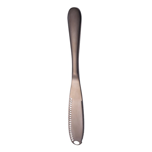 Inteprter Cuchillo rebanador de pan, rallador de queso, rebanador de mantequilla con raspador de agujeros, raspador de crema de pan de acero inoxidable, Cocina y Comedor Negro Inteprter HA002645-06