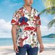 thumbnail image 3 of Balery Colorful Mushrooms (2) Camisas hawaianas de manga corta para hombre, camisas playeras de corte holgado, camisas de vacaciones con botones,3X-Large, 3 of 7