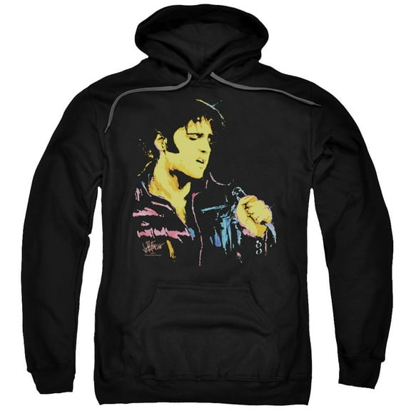 Elvis Presley Neon Elvis Pullover Hoodie Sweatshirt Black