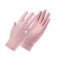 thumbnail image 3 of Guantes de protección solar Ice Silk para hombre y mujer, guantes de verano finos, frescos, transpirables, para exteriores, ciclismo, conducción, con la punta de los dedos, con vuelta, 3 of 5