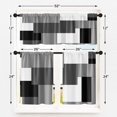 thumbnail image 3 of Black Grey Kitchen Curtains Dark Grey Window Curtains Valance and Tier Set of 3, White Modern Rod Pocket Short Tier Curtain for Bathroom, Abstract Small Modern Small Kitchen Decor 52" x 24", 3 of 6