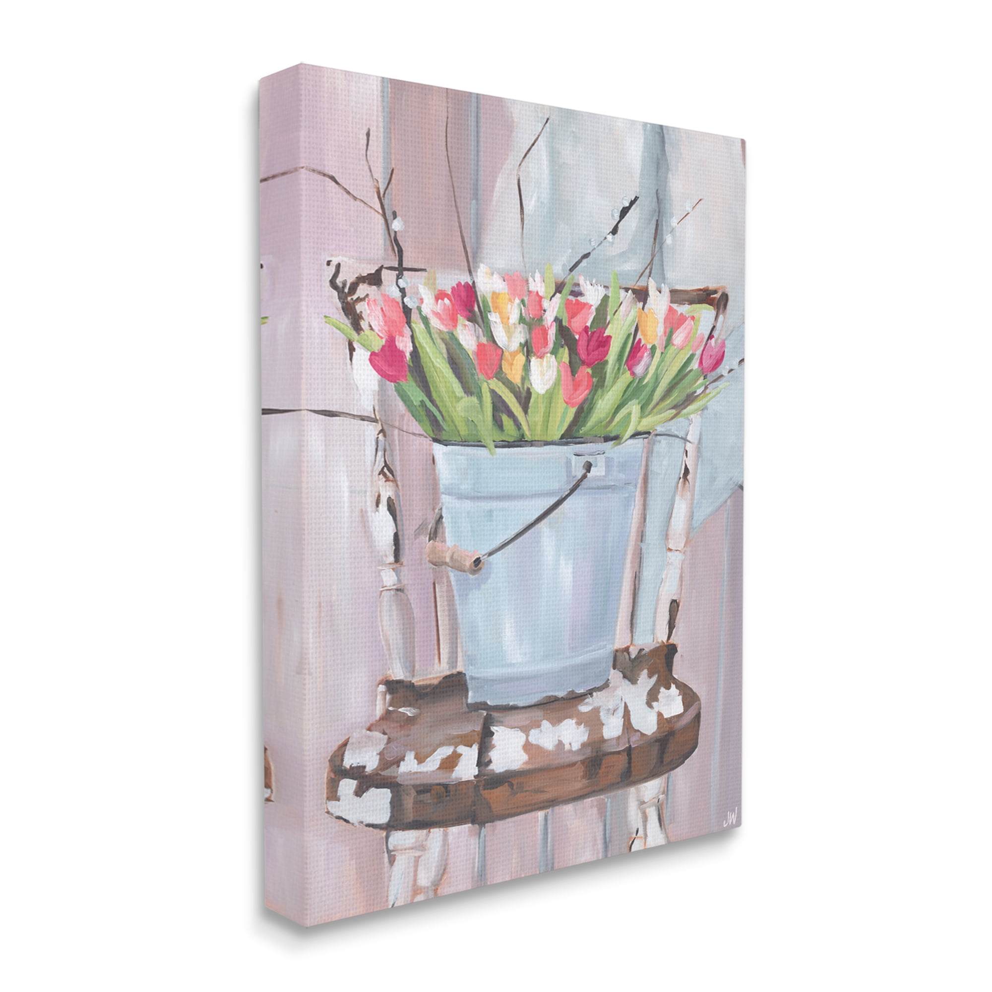 Stupell Industries Tulip Bouquet Still Life Botanical & Floral Painting Gallery Wrapped Canvas Art Print Wall Art, 30 x 40