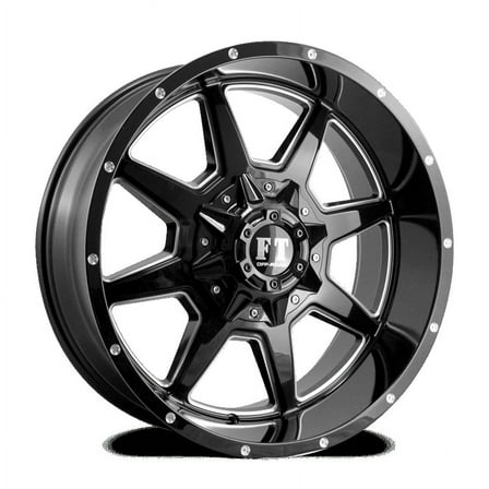20X10 12-135/139.7 Off Road FT-2 Black/Milled Wheel 0/108.1
