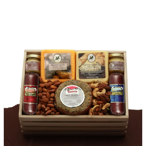 Cheese And Nuts Gift Baskets
