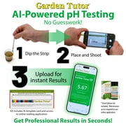 Garden Tutor Soil pH Test Kit, 100 Test Strips with AI Web Reader, Fast Accurate Soil Testing for Garden, Lawn, Vegetables Compost