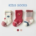 thumbnail image 2 of WTXUE Toddler Socks, Warm Socks, Fluffy Fuzzy Band Plush Open Toe Comfy Cozy Crew Boot Socks Toddlers Infant Boys Girls Winter 3 Pairs, Size XS, 2 of 4