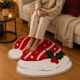thumbnail image 5 of Santa Hat Rug, Christmas Coffee Table Mat, Soft Plush Floor Carpet, Non-Slip Holiday Home Decor for Living Room Entryway Sofa Side, Cute Xmas Decoration Gift, 5 of 5