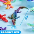 thumbnail image 3 of Joyfy 12 Pcs 3D Printed Dinosaur Fidget Toys for Kids Party Favors, Flexible Articulated Animals Skeleton, Desk Pets, Bulk Gifts for Birthday, Goodie Bag Stuffers, 3 of 8