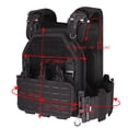 thumbnail image 3 of DQrwqpou Bolso Pecho para Hombre Nailon Ajustable Impermeable para Viajes Senderismo (negro), 3 of 9