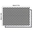 thumbnail image 6 of Black and White Checkered Pattern Summer Placemats Table Placemats Set Of 4-Linen Kitchen Washable Placemats Table Mats 11.8"x17.7" Non-Slip Heat Resistant, 6 of 6