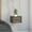 Brown, variant on Wall-Mounted End Table, Compact Drawer Storage / Space-Efficient for Bedroom