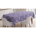 thumbnail image 1 of Paint Tablecloth, Paintbrush Blow Violet Hues Small Circular Pattern Modern and Rounded, Rectangle Satin Table Cover Accent for Dining Room and Kitchen, 60" X 84", Dark Ceil Blue Lilac, by Ambesonne, 1 of 2