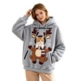 thumbnail image 3 of Christmas Reindeer Pet Carrier Hoodie, Teddy Dog Pocket Sweatshirt with Head Window for Women, 3 of 7