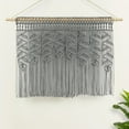 thumbnail image 2 of Lush Decor Boho Macrame Leaf Cotton Valance/Kitchen Curtain/Wall Decor Single Neutral 40X30, 2 of 11
