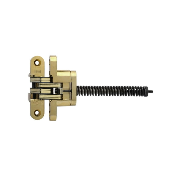 SOSS 20 Minute Fire Rated Invisible Closer Model 216IC for 1-3/8" Thick Material, Zinc, Satin Brass Exterior Finish, Model Number 216ICUS4