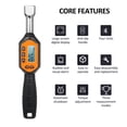 thumbnail image 4 of Riwcyla EWM,R,100 1/2'' Drive Mini Replaceable Head Digital Torque Wrench Handheld Portable Digital Torque Wrench Large Screen with Backlight Sound LED Alarm Real,time Peak Preset Mode 3 Measuring M, 4 of 6