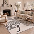 thumbnail image 2 of GENIMO 2'x3' Area Rug, Machine Washable Non Slip Low Pile Rug for Entryway Kitchen Bathroom Front Door, Contemporary Abstract, Linen Beige, 2 of 5