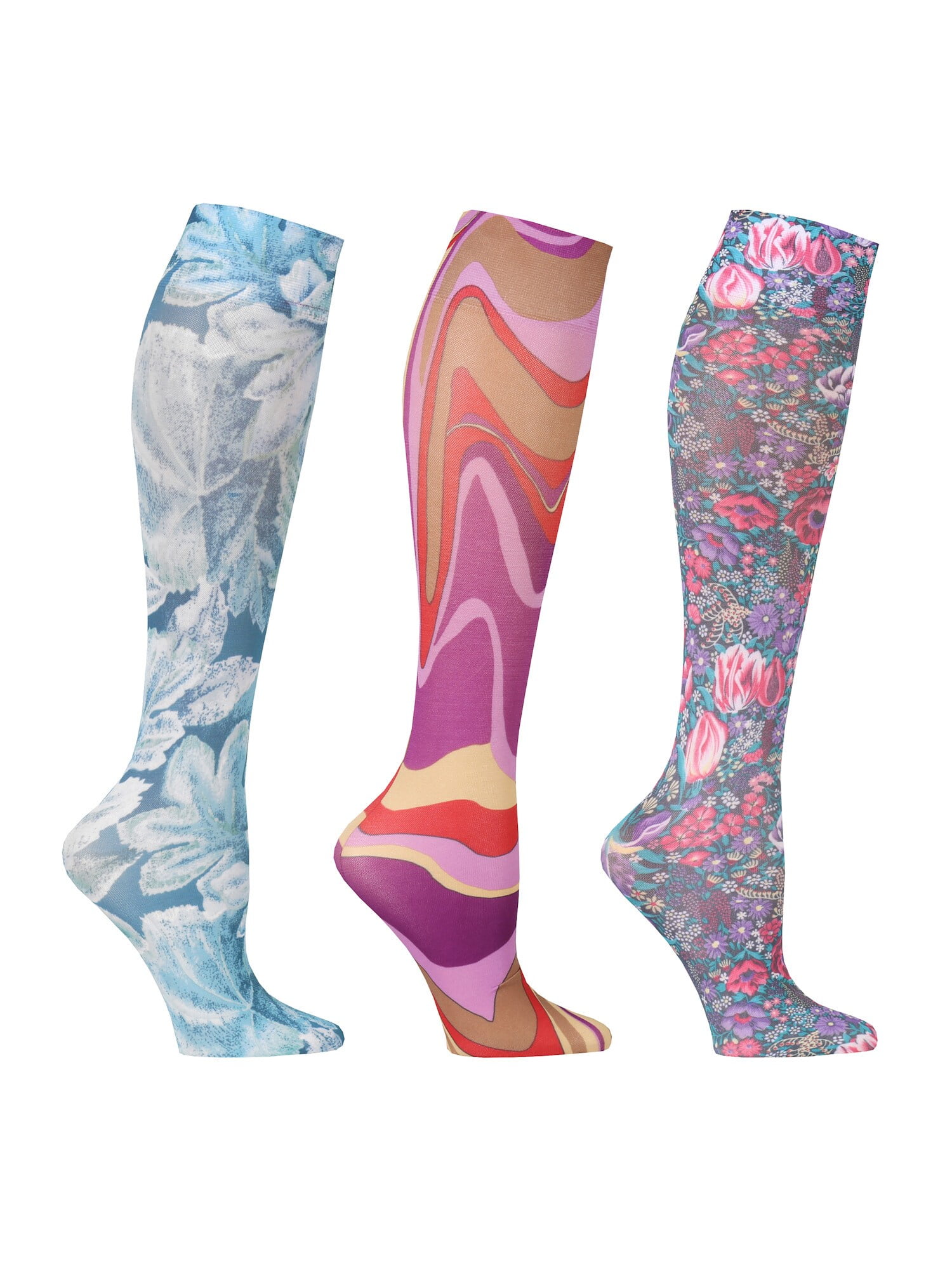 Celeste Stein Women's Moderate Compression Stockings 1520 mmHg 3Pack Knee Highs, Regular