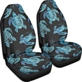 thumbnail image 3 of Xoenoiee Car Seat Covers Front Seats Only 2 Pieces Car Interior Protector Auto Bucket Seat Cover Anti-Slip Car Seat Covers Blue Turtle Print, Easy to Install, 3 of 6