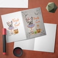 thumbnail image 3 of Trick or Treat French Bulldog Funny Mummy Cosplay Pumpkin Candy Basket 5x7in Folded Greeting Card Dog Lover Gifts Single Note Card with Envelope - 12016, 3 of 5