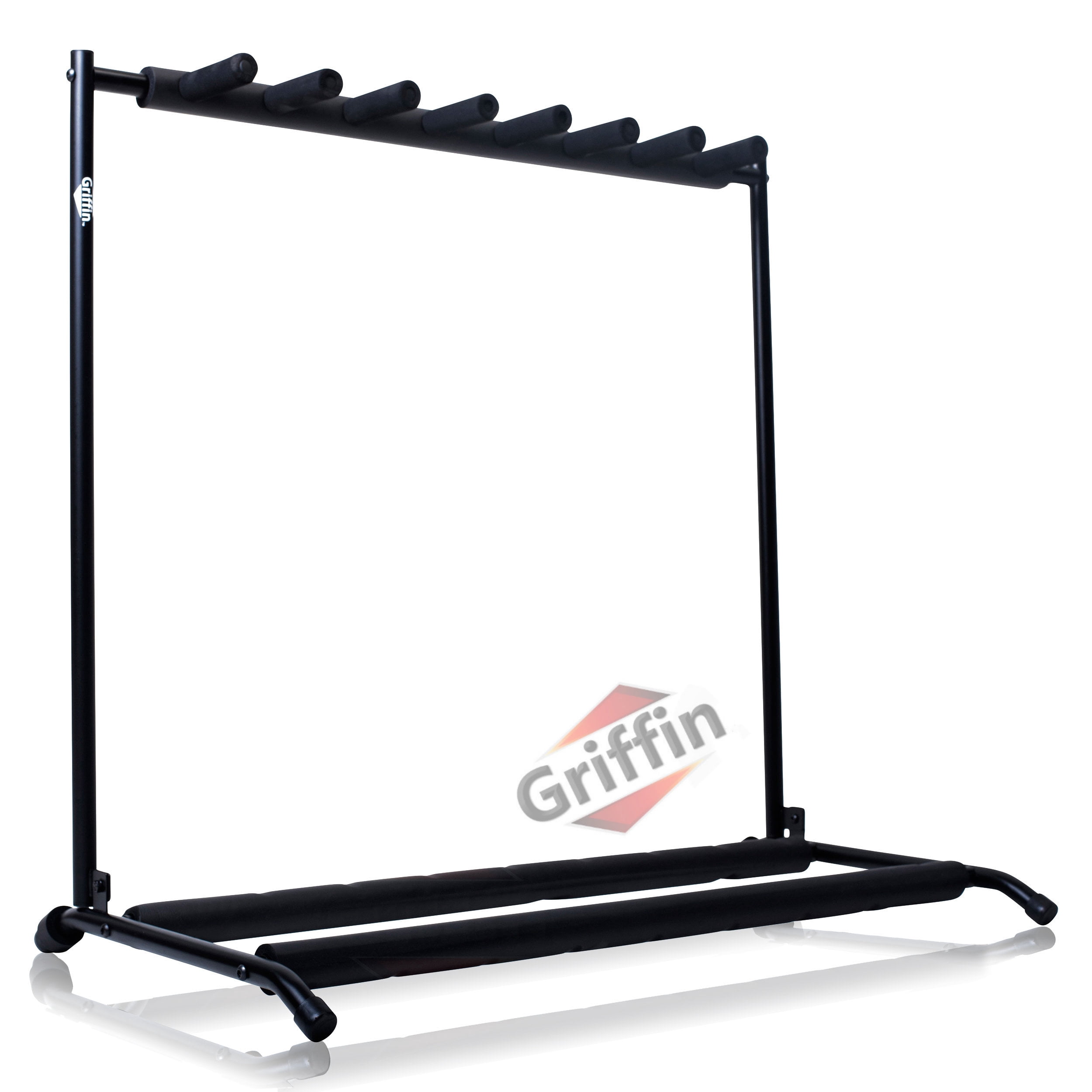 Griffin 7 Guitar Rack Stand Storage - Multiple Support Floor Bass Holder Mount