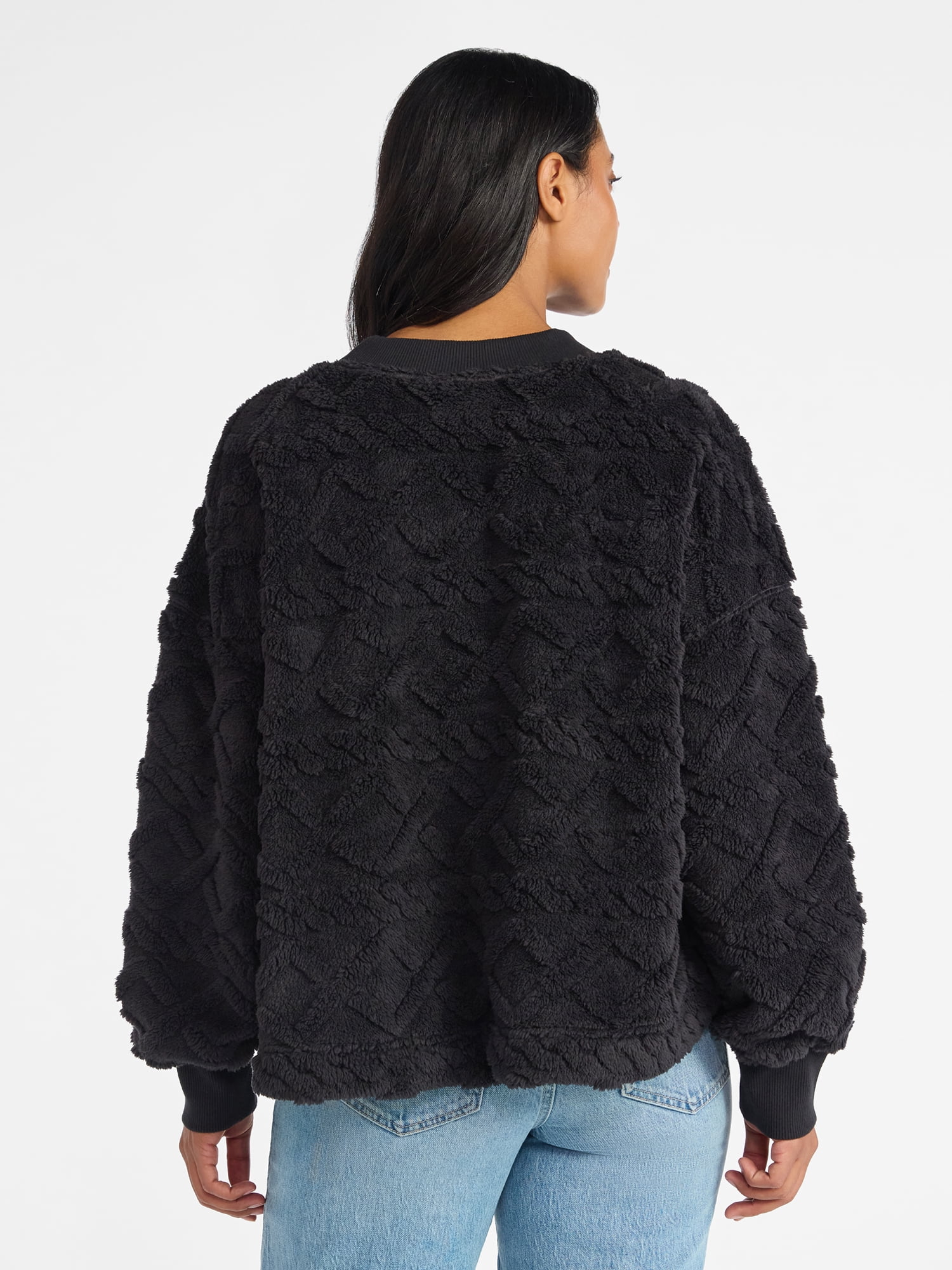 Time & Tru Women's Jacquard Pullover Sweater, Sizes XS-XXXL
