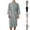 White-F, variant on Mens Robes, Waffle Casual Sleepwear for Men, Mens Cardigan Loose Bathrobes White