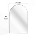 thumbnail image 5 of KOSSMAI Arch Wall Mirror with Metal Frame 24"X36" For Bathroom, Dining Room, Living Room, Entry Silver, 5 of 5