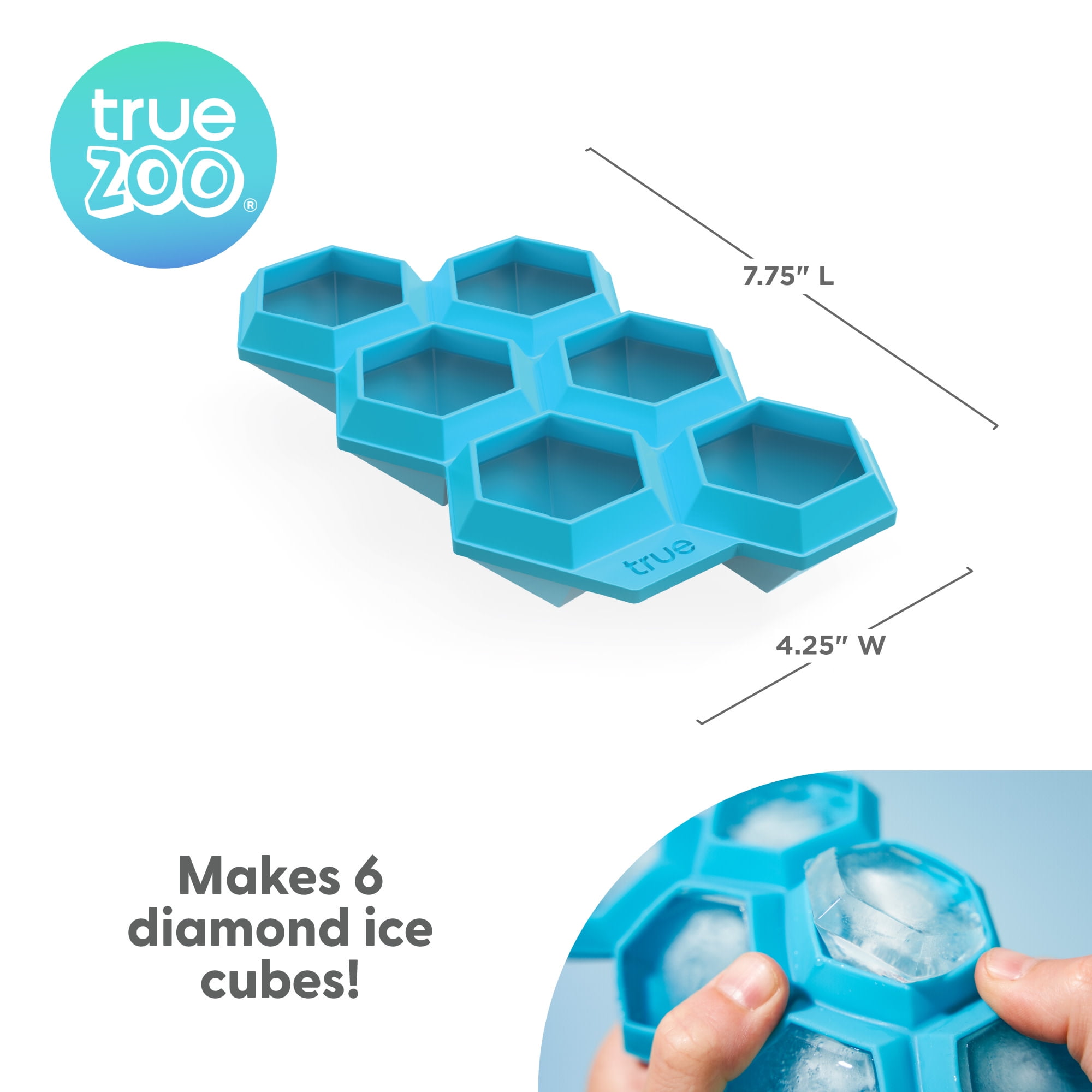 Diamond Ice Cube Mold Trays SAWNZC - BPA Flexi Silicone