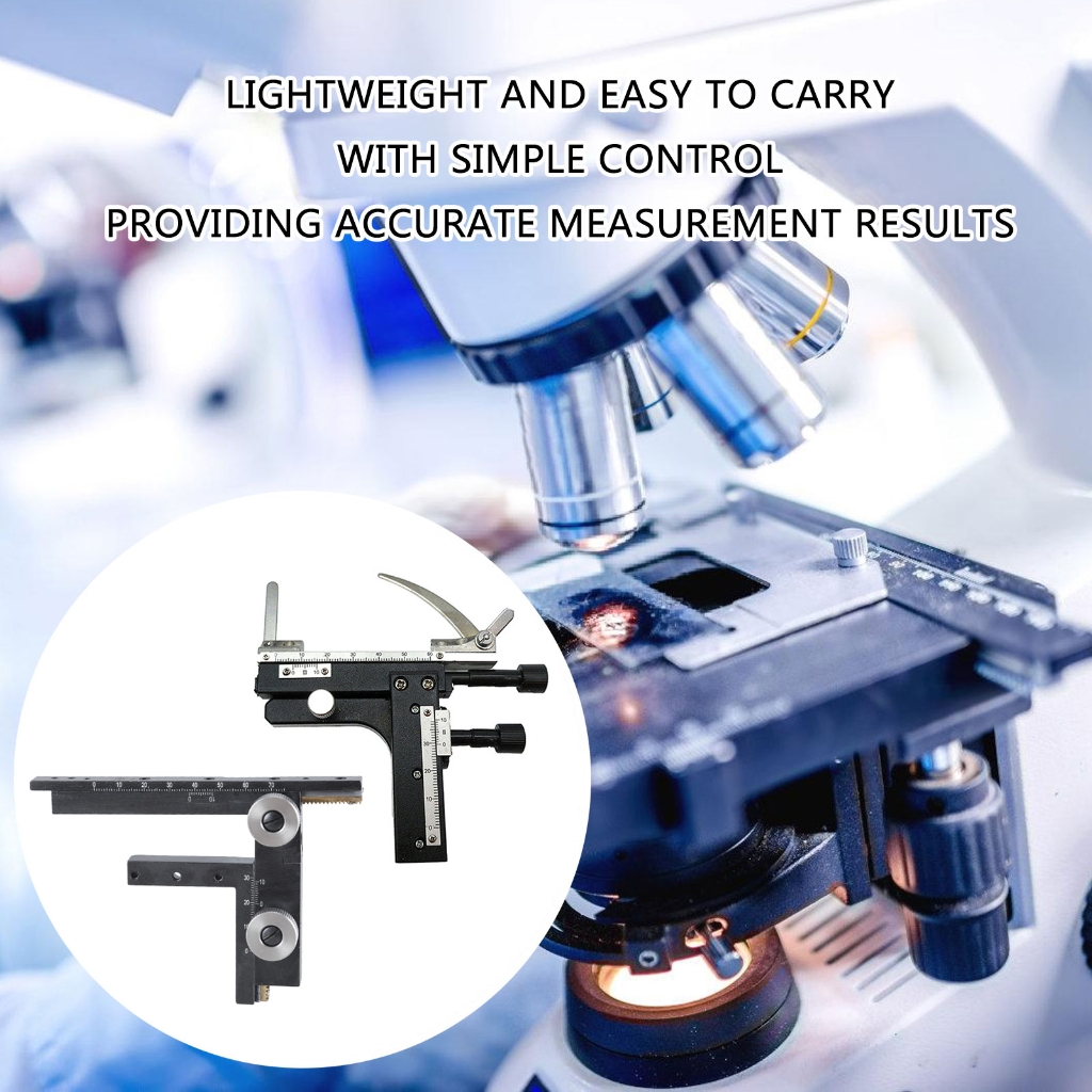 Microscope Calipers Professional Attachable Mechanical Moveable Stage Caliper Microscope Accessories