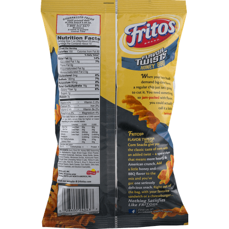 Fritos Flavor Twists Honey BBQ Corn Snacks, 10.5 Oz.