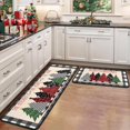 thumbnail image 7 of Buffalo Plaid Xmas Trees Merry Christmas Kitchen Rugs Set of 2, Christmas Indoor Floor Mats for Winter, Xmas Door Mat Runner Rug for Kitchen Home Decor 17"x47"+17"x30", 7 of 7