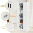 thumbnail image 4 of Dawn Whisper Storage Cabinet with Two Doors for Bathroom with Adjustable Shelf, White, 4 of 19