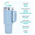thumbnail image 5 of 40oz 30 oz with Handle, Straw Lid, Insulated Stainless Steel Travel Mug Water Bottle Ice Coffee Cup For Cold and Hot, BigSur (30oz, Sky Blue), 5 of 6