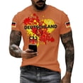 thumbnail image 4 of Women's Germany Football Graphic T-Shirt, Men's Soccer Graphic T-Shirt, Casual Short Sleeve Sports Top for Workout for Soccer Tournament 2026 Saffron Size: 3XL, 4 of 4
