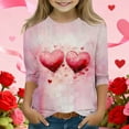 thumbnail image 4 of Chemises pour Enfants, Chemise Imprimée à Manches 3/4 Col Rond pour Garçons et Filles, Haut pour Enfants, 4 of 5