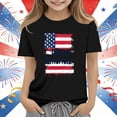 thumbnail image 2 of FAVIPT Cute Fourth of July Shirts for Girls 250 Years Boys American Flag Tee Red White Blue Shirt Independence Day Tops Black,7-8 Years, 2 of 5