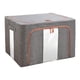 thumbnail image 3 of Compartimientos de almacenaje Organizadora Plegable Contenedor 24L Contenedor Durable a Prueba de Polvo Portátil Cremallera Resistente Bolsa de Almacenamiento de Ropa , Gris, 3 of 9