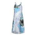 thumbnail image 7 of 2025 Clearance Items under $5 asdoklhq Womens Plus Size Clearance Dresses,Women's Boho Floral Printed Dress Summer Sleeveless Tshirt Beach Mini Dresses, 7 of 7