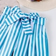 thumbnail image 5 of Cute Summer Outfits for Girls 10-12 Years Old Girl Set, Children's Summer Striped Sling Comfortable Round-Neck Tank Top and Long Pants Sets for Kids, 5 of 6